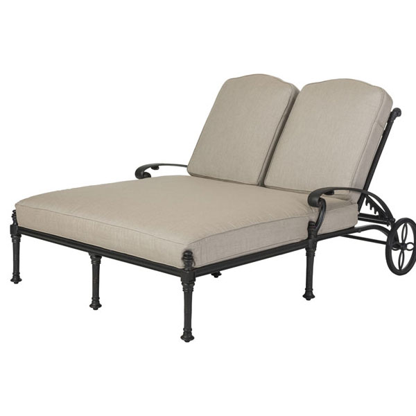 Florence Cast Aluminum Cushion Double Chaise by Gensun - Image 2